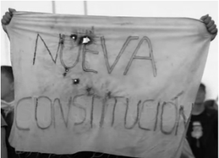 Manifestation à Santiago « Nueva constitución »